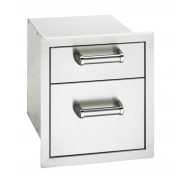 Fire Magic Flush Mounted Double Storage Drawers with Soft Close System