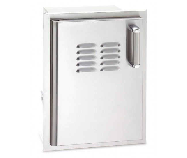 Fire Magic Flush Mounted 20  x 14  Single Access Door with Tank Tray with Louvered Door with Soft Close System, Left Hinge