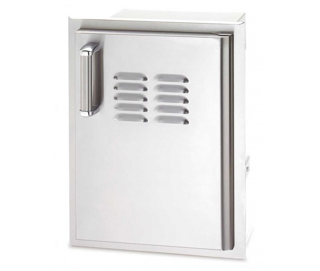 Fire Magic Flush Mounted 20 x 14 Single Access Door with Tank Tray with Louvered Door with Soft Close System, Right Hinge