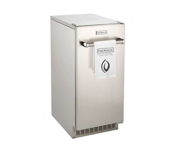 Fire Magic Outdoor High Capacity Ice Maker with Reversible Door Hinge.