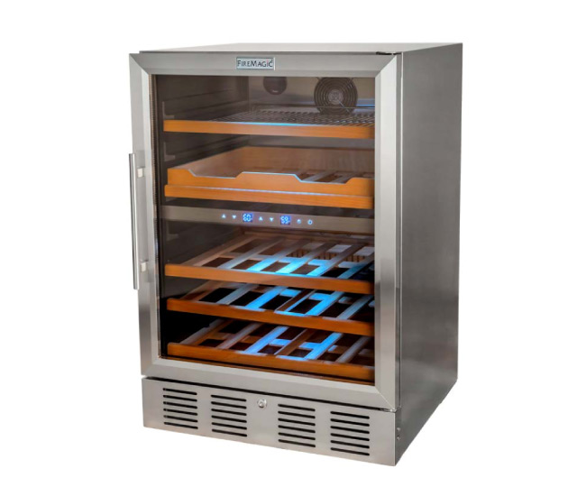 Fire Magic Dual Zone Wine and Beverage Cooler, Right Hinge