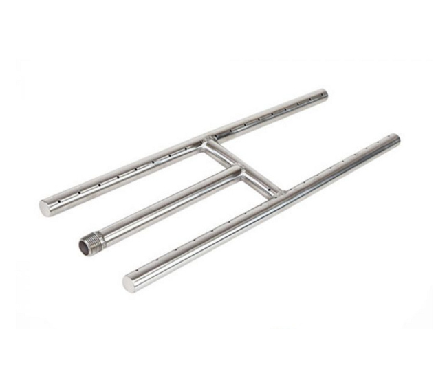 Grand Canyon Stainless Steel Outdoor H-Style Fire Pit Burner, Propane