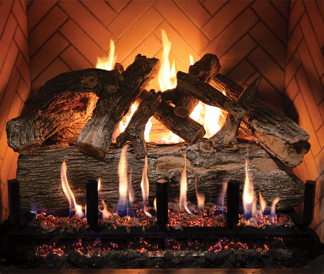 Grand Canyon Arizona Weathered Oak Outdoor Jumbo Slim Gas Log Set