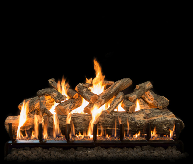 Grand Canyon Arizona Weathered Oak Jumbo See-Thru Gas Logs