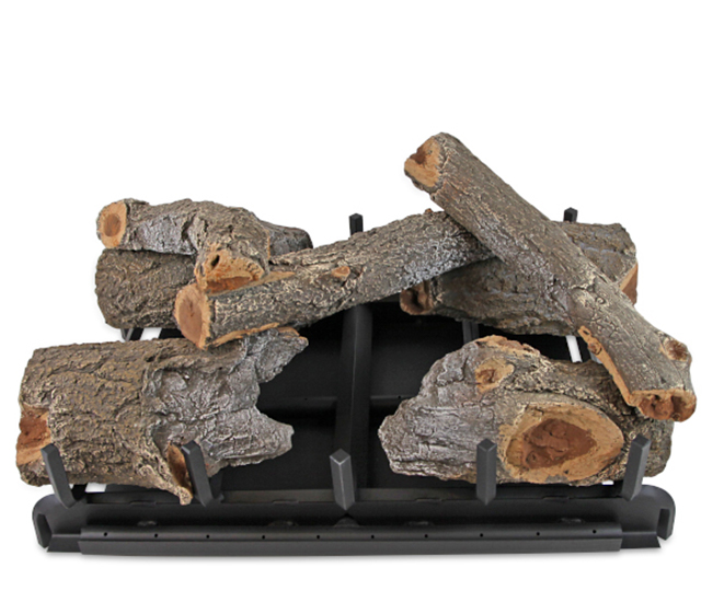 Grand Canyon Arizona Weather Oak Charred Outdoor See-Thru Gas Log Set