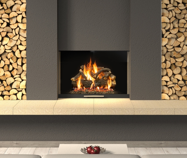 Grand Canyon Arizona Weathered Oak Charred Gas Log Set