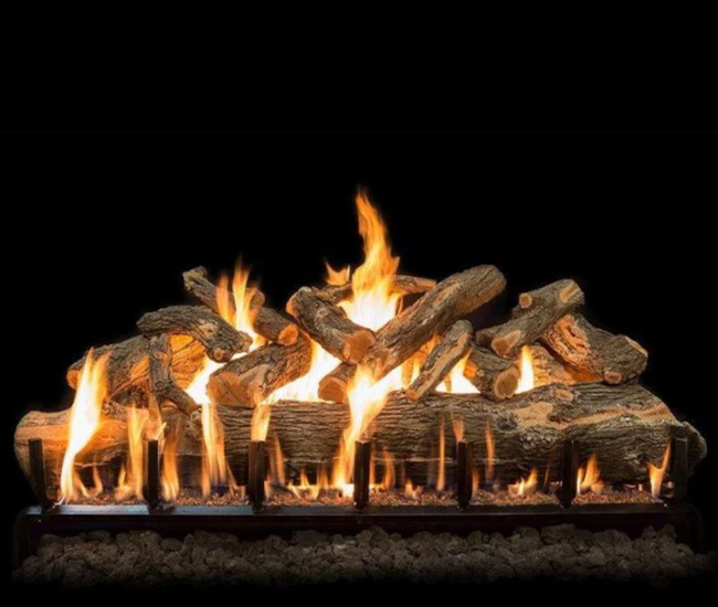 Grand Canyon Arizona Weathered Oak Charred Jumbo Gas Logs