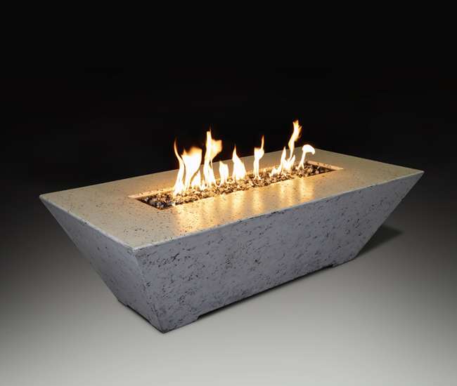 Grand Canyon 60-inch Rectangular White Fire Table (18-inch Height)