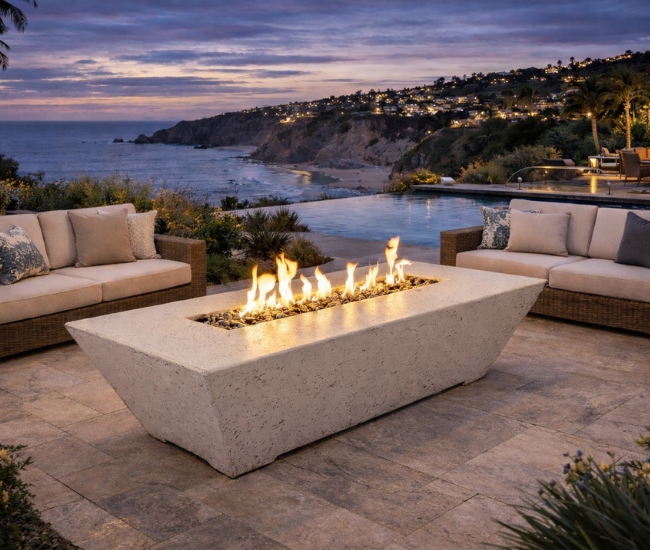 Grand Canyon Olympus 72-inch Rectangular Bone Fire Table (24-inch Height)