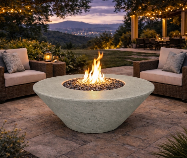 Grand Canyon 44-inch Bone Round Fire Table