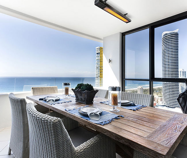 Heatstrip Intense 3200W Black Electric Radiant Heater with Remote & App