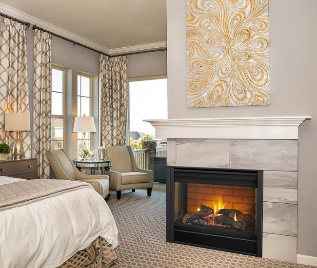 Majestic 36-inch Left Corner Direct Vent Multi Side Gas Fireplace