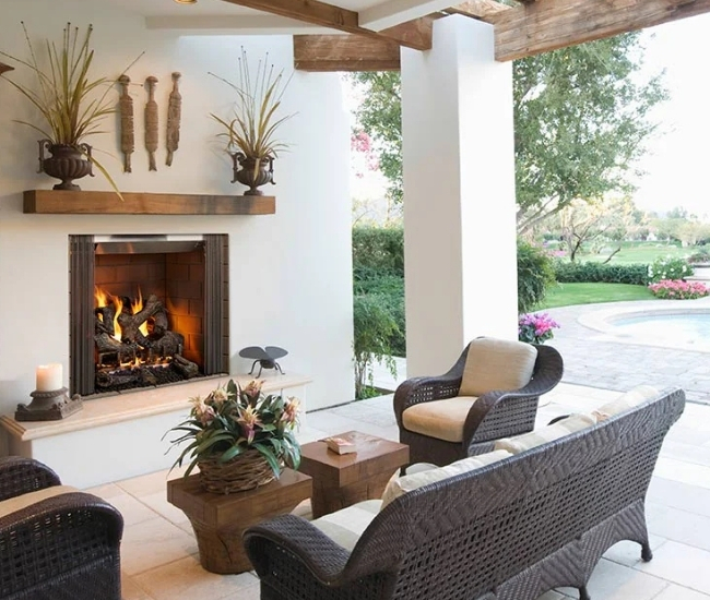 Majestic Castlewood Outdoor Wood Burning Fireplace