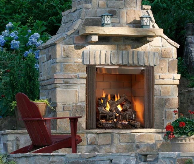 Majestic Castlewood Outdoor Wood Burning Fireplace