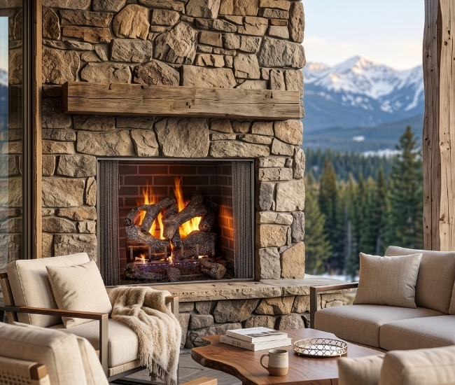 Majestic Cottagewood Outdoor Wood Burning Fireplace