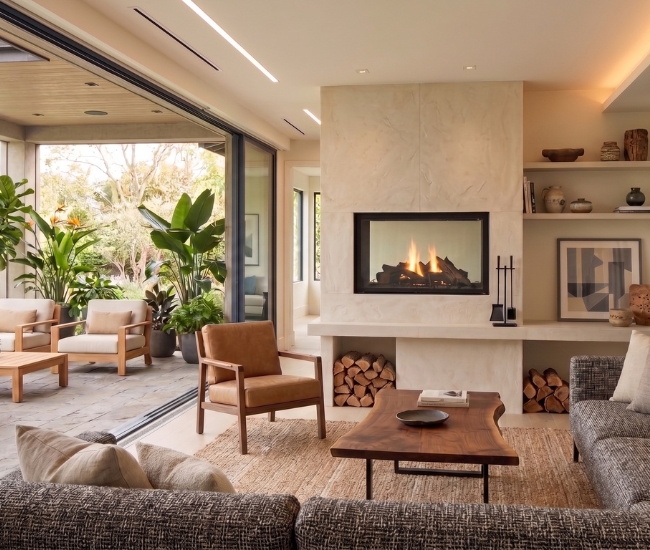 Majestic 42-inch See-Thru Radiant Wood Burning Fireplace