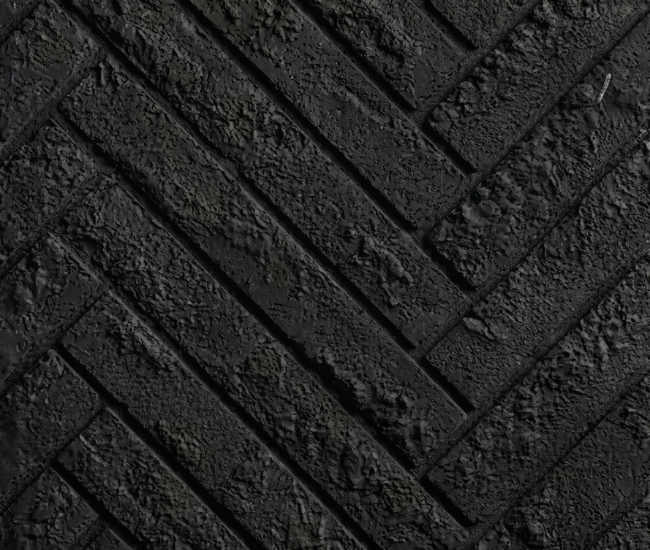 Majestic 36-inch Black Herringbone Refractory Panel for Courtyard Fireplace
