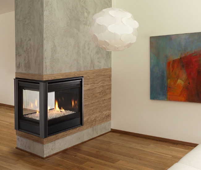 Majestic 36-inch Pier Direct Vent Multi Side Gas Fireplace