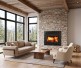 Majestic Pioneer II Wood Burning Fireplace with Classic Black Front and Single Rectangle Door