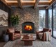 Majestic Pioneer III Wood Burning Fireplace with Classic Black Front with Arch Door