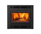 Majestic Pioneer III Wood Burning Fireplace with Classic Black Front with Rectangular Door