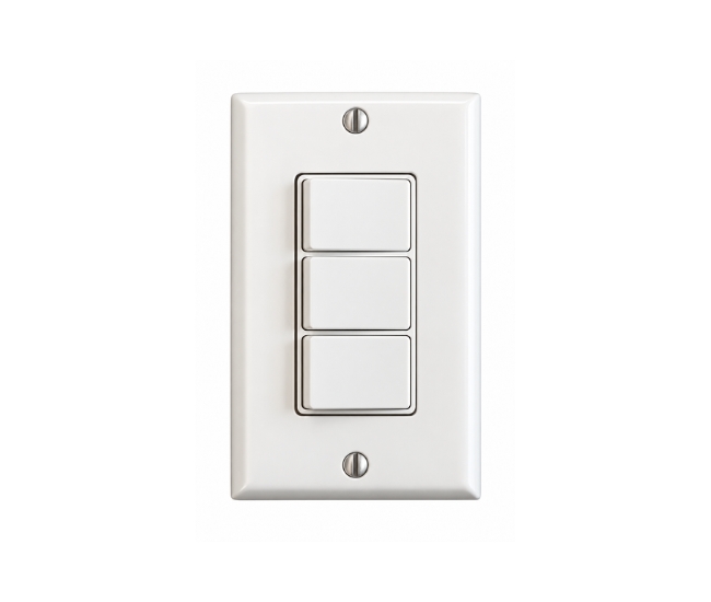 Majestic 3 Toggle Wall Switch for Multi-Color Selection