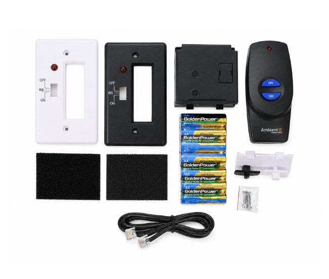 Majestic Hand-Held On/Off Remote with Battery Receiver and Wall Cover Plates