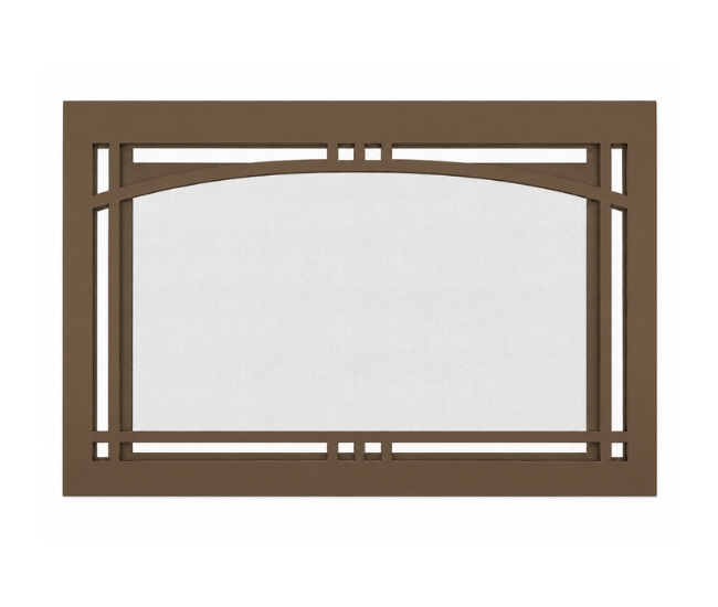 Majestic 25-inch Contemporary Arch Screen Front in New Bronze for Ruby Insert