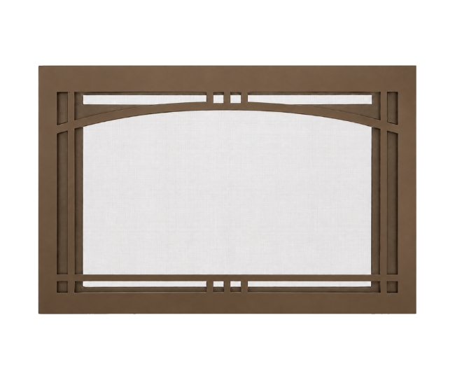 Majestic 35-inch Contemporary Arch Screen Front in New Bronze for Ruby Insert