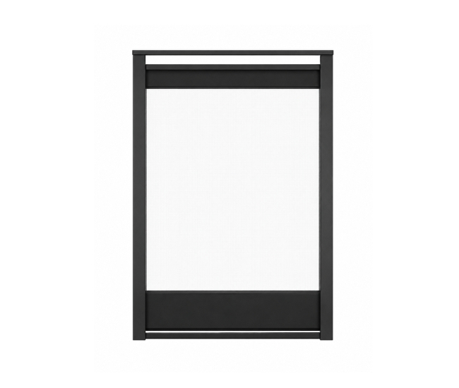 Majestic 36-inch Corner End Panel Firescreen Front in Black for Left and Right Corner Fireplace