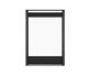 Majestic 36-inch Corner End Panel Firescreen Front in Black for Left and Right Corner Fireplace