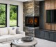 Majestic 36-inch Corner End Panel Firescreen Front in Black for Left and Right Corner Fireplace