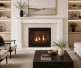 Majestic 36-inch Contemporary Rectangular Door Overlap Front in Black for Quartz Fireplace