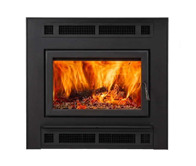 Majestic Mission Rectangular Front in Black for Pioneer Fireplace