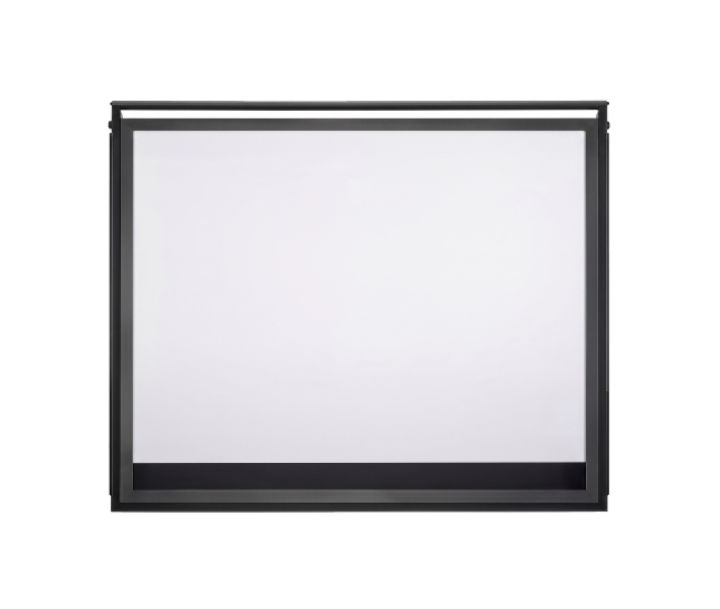 Majestic Ensemble Overlap Front with ClearVue Mesh and Gun Metal Trim for 42-inch Meridian Fireplace
