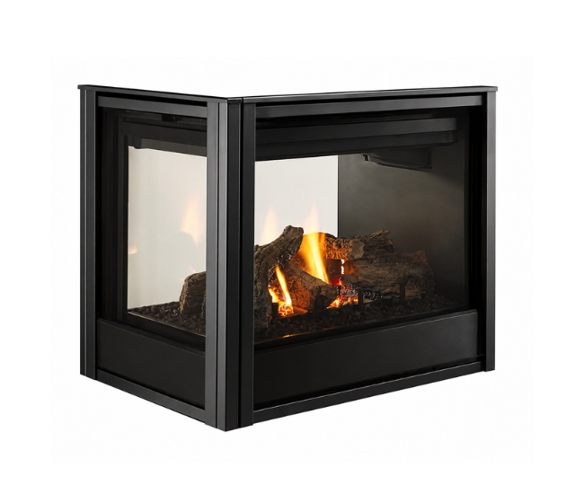 Majestic 36-inch Multi Side End Panel Firescreen in Black for Pier Fireplace