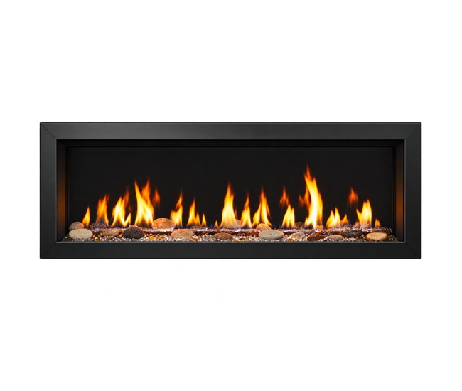 Majestic 48-inch Picture Frame Front in Black for Echelon II Fireplace