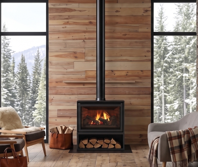 Majestic 30-inch Trilliant Freestanding Direct Vent Gas Fireplace