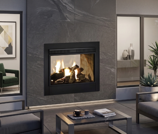 Majestic 36-inch Twilight Indoor Outdoor See-Through Direct Vent Gas Fireplace