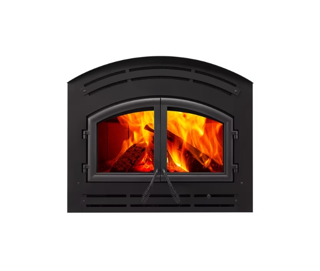 Majestic WarmMajic II Wood Burning Fireplace with Black Cabinet Style Doors 