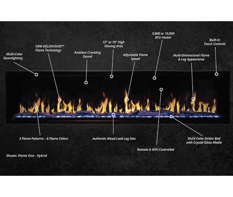 Modern Flames 76-inch Orion Slim Virtual Electric Fireplace