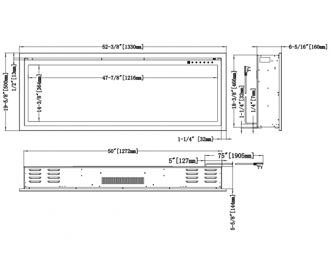 Modern Flames 52-inch Orion Slim Virtual Electric Fireplace