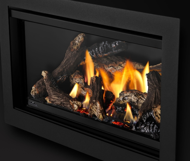 Napoleon Small 4-Sided Faceplate in Black for Rosedale RD2 Direct Vent Gas Insert