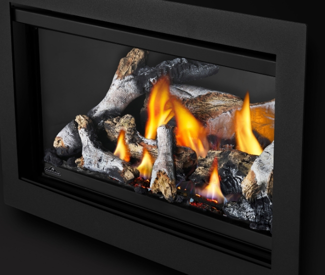 Napoleon Small 4-Sided Faceplate in Black for Rosedale RD3 Direct Vent Gas Insert