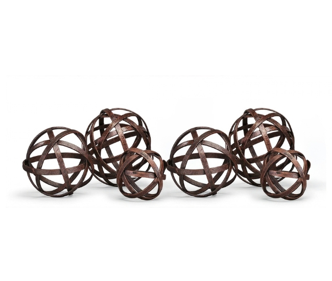 Napoleon Wrought Iron Globes, Naturally Rusted (LG)