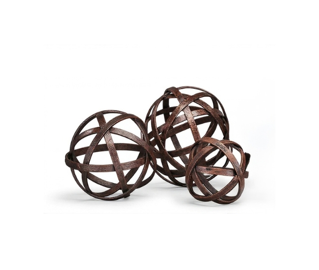 Napoleon Wrought Iron Globes, Naturally Rusted (MD)