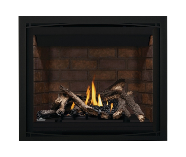 Napoleon Black Zen Design Decorative Front for 42-inch Altitude X Gas Fireplace