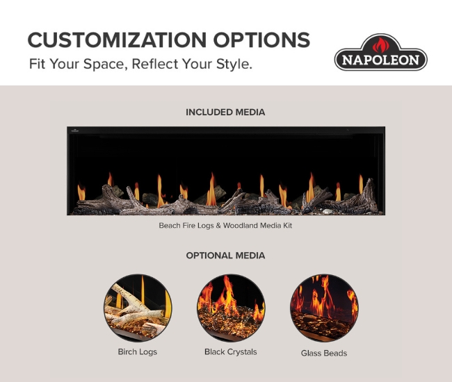 Napoleon Luminex 65-inch LCD Built-In Electric Fireplace