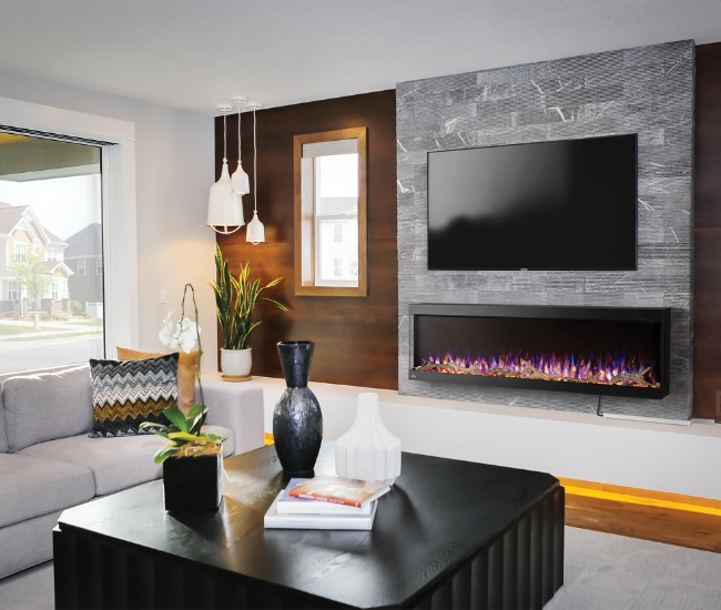 Napoleon Trivista Pictura 60-inch Wall Mount Electric Fireplace