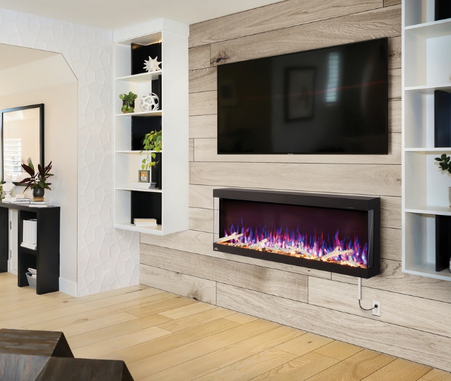 Napoleon Trivista Pictura 60-inch Wall Mount Electric Fireplace